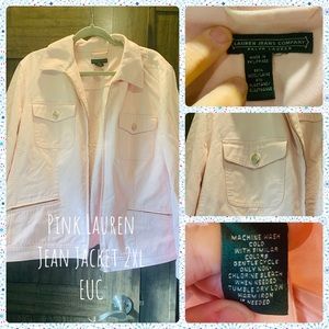 Ralph Lauren Pink Jean Jacket 2xl